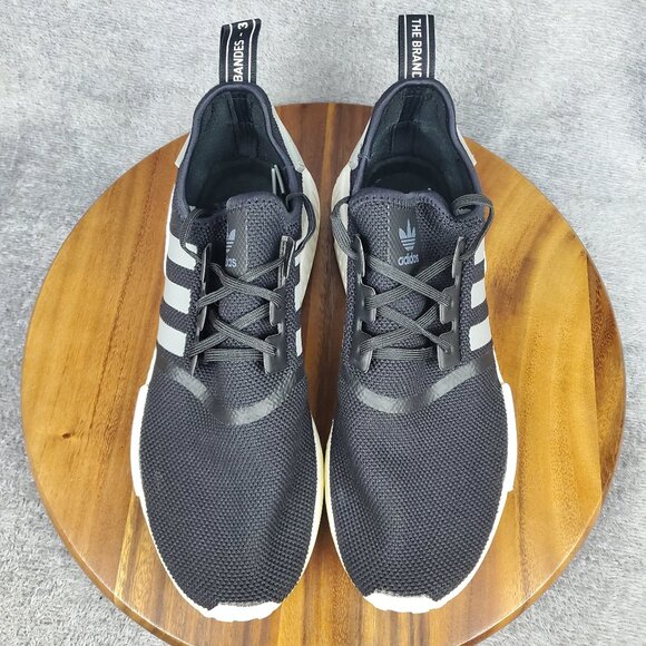 Adidas NMD R1 Shoes Men's 12 Black Low Top Lace Up Running Athletic Sneakers - Picture 6 of 9